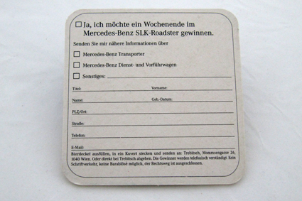 Gewinnspiel Bierdeckel