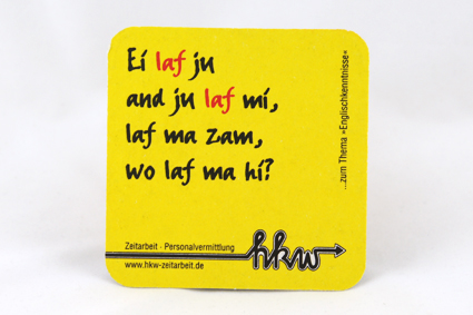 Werbekampagne schwarz/gelb