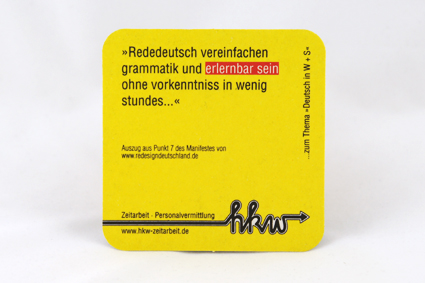Werbekampagne schwarz/gelb